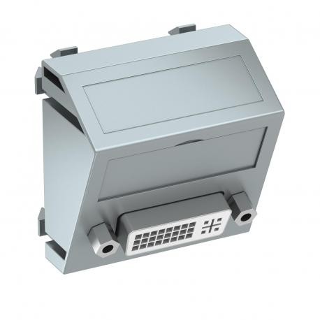MTS-DVI S AL1 6104748 OBO BETTERMANN Tome-se, DVI, multimídia com conexão a parafuso, 45x45mm, alumínio laca..