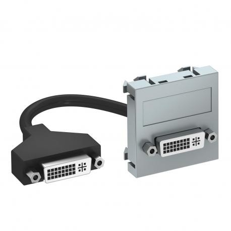 MTG-DVI F AL1 6104760 OBO BETTERMANN Multimedia-Unterstützung, DVI Kabel, Buchse-Buchse, 45x45mm, Aluminium ..