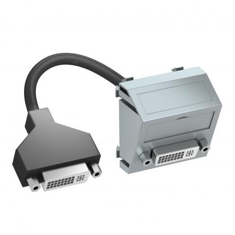 MTS-DVI F AL1 6104772 OBO BETTERMANN Toma multimedia, DVI MTS-DVI F AL1, con cable de conexión 45x45mm Polic..