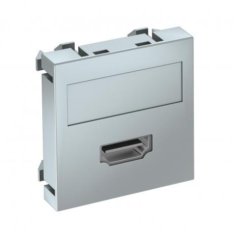 MTG-HD S AL1 6104808 OBO BETTERMANN Prenez multimédia HDMI, avec raccordement vissé, 45x45mm, aluminium laqu..