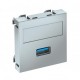 MTG-U3A S AL1 6104880 OBO BETTERMANN Prendere multimediale, USB 3.0 A, con connessione a vite, 45x45mm, allu..