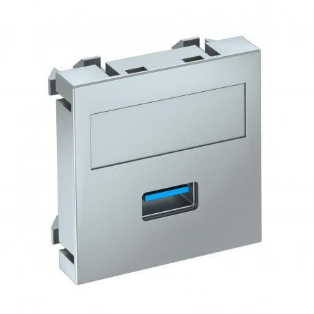MTG-U3A S AL1 6104880 OBO BETTERMANN Prenez multimédia, USB 3.0 A, avec raccordement vissé, 45x45mm, alumini..