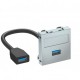 MTG-U3A F AL1 6104928 OBO BETTERMANN Prendere multimediale, USB 3.0 AA cavo, 45x45mm, alluminio laccato, pol..