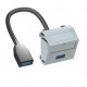 MTS-U3A F AL1 6104940 OBO BETTERMANN Prenez multimédia, USB 3.0 AA câble, 45x45mm, aluminium laqué, polycarb..