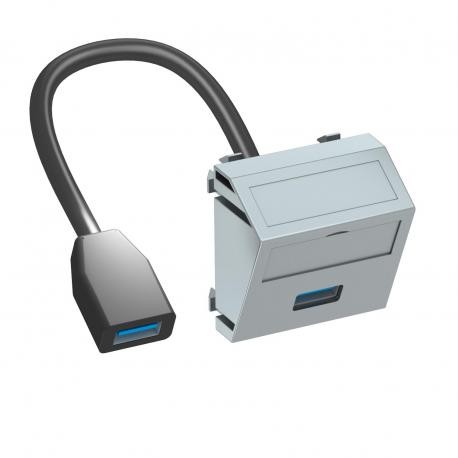 MTS-U3A F AL1 6104940 OBO BETTERMANN Multimedia-Unterstützung, USB 3.0 AA mit Kabel, Buchse-Buchse, 45x45mm,..