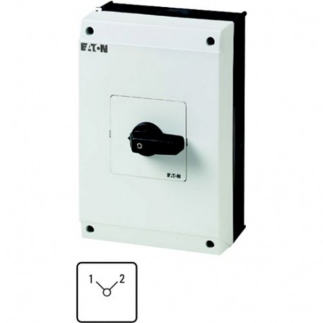 T5B-2-8221/I4 207221 Y7-207221 EATON ELECTRIC Interruptor Conmutador 4 polos 63 A Placa indicadora: 1-2 90 °..