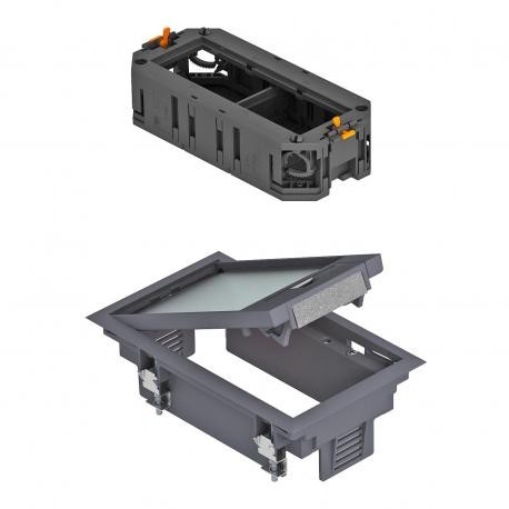 GES2 KU 7011 7429580 OBO BETTERMANN Set portamec., Canale Monte, grigio ferro, 7011, poliammide, PA