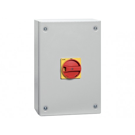GAZM160 LOVATO 3P SWITCH 160A GA-MET ENCL-R/Y HANDLE