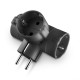 146.540/N SCAME 3-WAY ADAPTOR SCHUKO 2P+E 16A BLUELINE