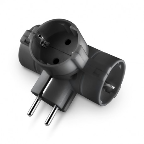 146.540/N SCAME 3-WEGE-ADAPTER SCHUKO 2P+E 16A BLUELINE