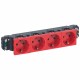 077424 LEGRAND MO-SOCKET 4X2P+T SCHUKO CHANNEL