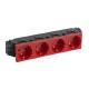 077614 LEGRAND MO-SOCKEL 4X2P+T DLP RO TOR