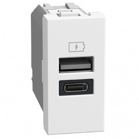 YW4191AC BTCINO BASE LW USB A+C 3A 15W 1M WH