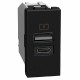 YD4191AC BTCINO BASE PER SALDATURA A TERRA USB A+C 3A 15W 1M DK