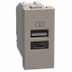 YG4191AC BTCINO LW-BASE USB A+C 3A 15W 1M ST