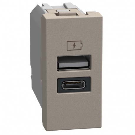 YG4191AC BTCINO LW-БАЗА USB A+C 3A 15W 1M ST