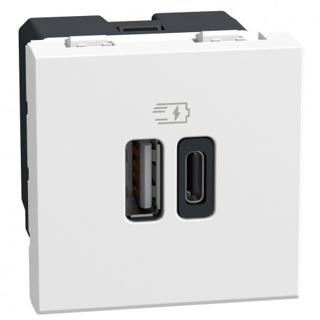 YW4287C2 BTCINO BASE LW USB A+C 3A 15W 2M WH
