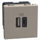 YG4287C2 BTCINO BASE LW USB A+C 3A 15W 2M ST