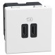 YW4286C2 BTCINO LW-BASE USB C+C 3A 15W 2M WH