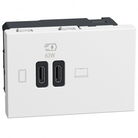 YW4395CC BTCINO LW-БАЗА USB C+C 63 Вт PD 3M WH