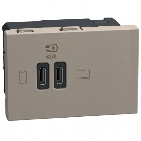 YG4395CC BTCINO LW-BASE USB C+C 63W PD 3M ST