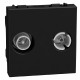 YD4217M2D BTCINO LW-BASE TV/R-SAT UNICA 2M DK