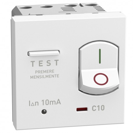 YW4305A10 BTCINO LW-M+DIF 1P+N 10A 10MA 2M WH