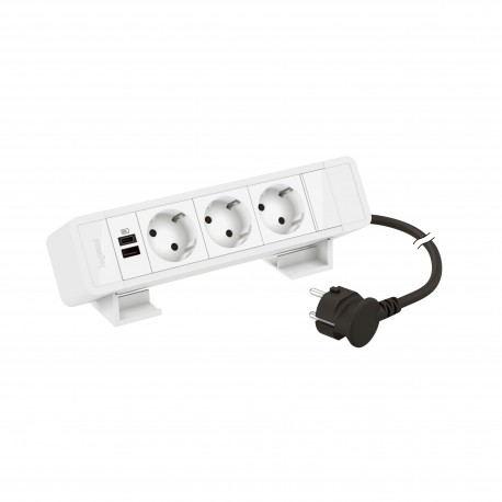655131WH LEGRAND SUR BUREAU 3X2P+T+USB AC 15W BL