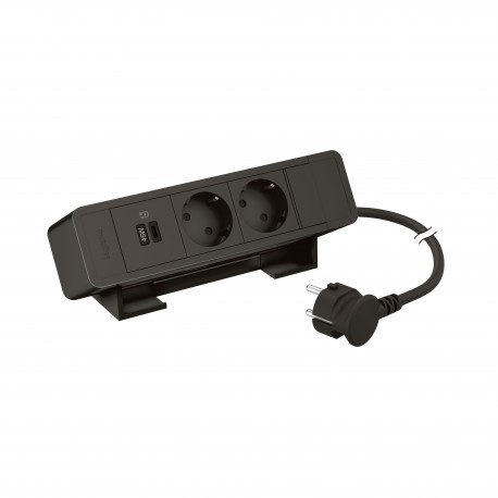 655136BK LEGRAND IN-ONDESK 2X2P+T+USB C 45 Вт NG