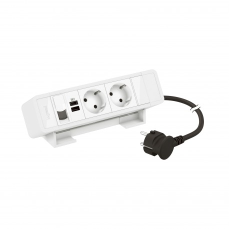 655137WH LEGRAND EM ONDESK 2TO+USB AC+1 RJ45 BL