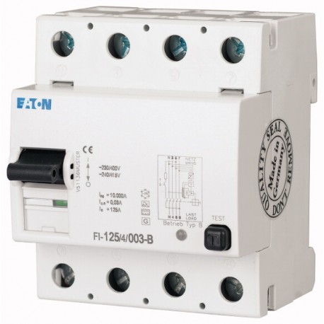 FI-40/4/03-B 279173 DRCM-25/4/03-G/B. EATON ELECTRIC Остаточный ток выключателя, 40А, 4p, 3A, B-Чар