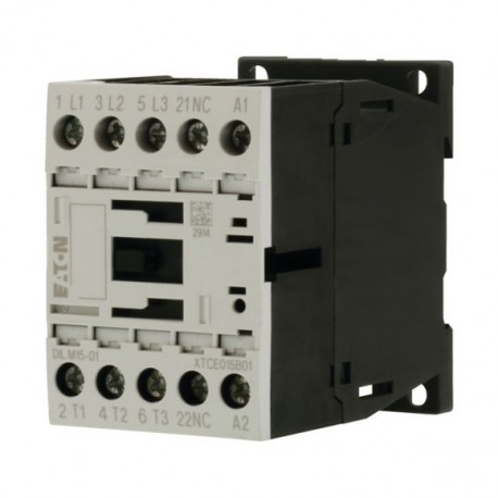 DILM15-01(*VDC) 290113 EATON ELECTRIC Contactor de potencia Conexión a tornillo 3 polos + 1 NC 15 A 7,5 kW 4..