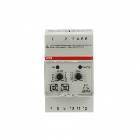 RD3 2CSJ201001R0002 ABB PROT. DIF. RD3 230-400V RD3 Moniteur de courant résiduel