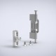 DMKS01 ELDON Kit de fixation 1 porte inox DMKS01