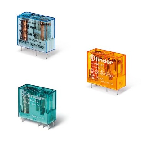 401170122016 FINDER Series 40 Relais miniatures pour circuit imprimé embrochable 8 10 12 16 A