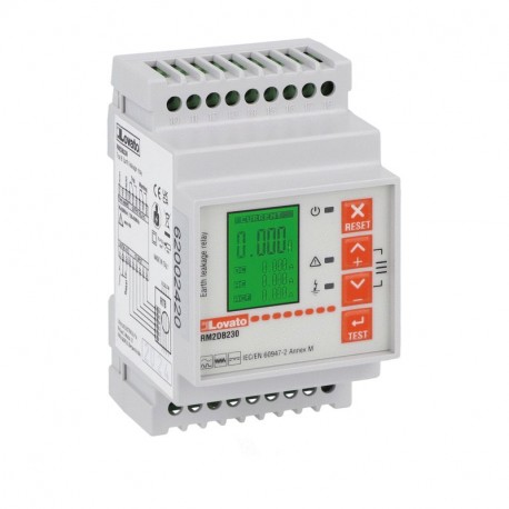 RM2DB230 LOVATO PERDITA DI TERRA DI TIPO B. DISPLAY RELÈ 230VAC