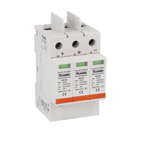 SE2DGK00M3R LOVATO PROTECTION CONTRE LES SURTENSIONS DEV. TYPE 2 1000VDC+RC