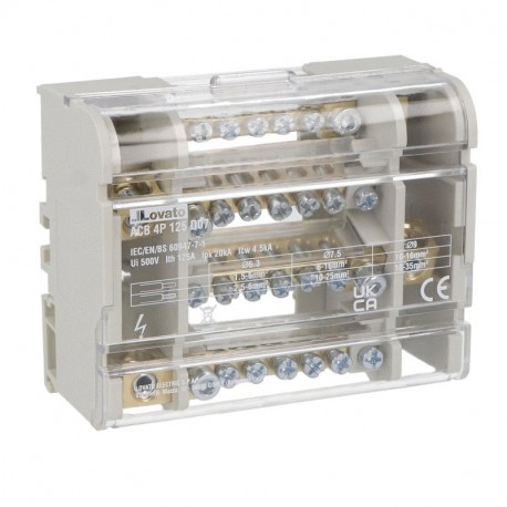 ACB4P125D07 LOVATO Divisor Modular Dimensionado 4P 125A 7 TERMINAIS
