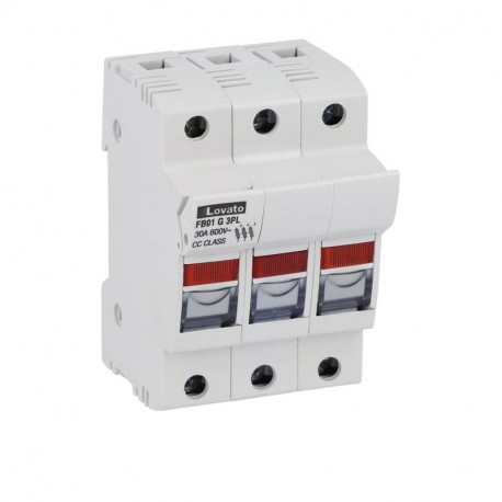 FB01G3PL LOVATO ДЕРЖАТЕЛЬ ПРЕДОХРАНИТЕЛЕЙ 3P UL CC CLASS С ИНДИКАТОМ.