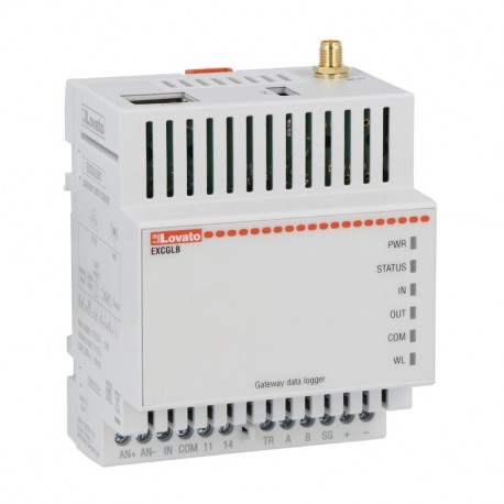 EXCGLB01 LOVATO REGISTRADOR DE DADOS DE GATEWAY, 1X ETHERNET, WI-FI