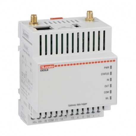 EXCGLB02 LOVATO GATEWAY-DATA LOGGER, 1X ETHERNET, 4G GPS