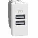 YW4191AA BTCINO LW-BASE USB A+A 3A 15W 1M WH