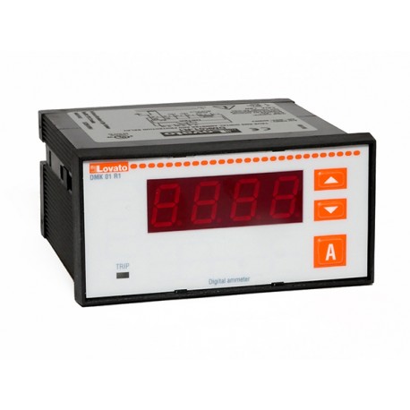 DMK01R1 LOVATO AMPEROMETRO, MONOFASE, 1 CORRENTE, 1 CORRENTE MAX., 1 CORRENTE MIN. USCITA A RELÈ PER FUNZION..
