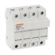 FB01B3N LOVATO BASE PORTAFUSIBILI, PER FUSIBILI 10X38MM. CORRENTE NOMINALE 32A (690VAC), 3P+N. SENZA INDICAT..