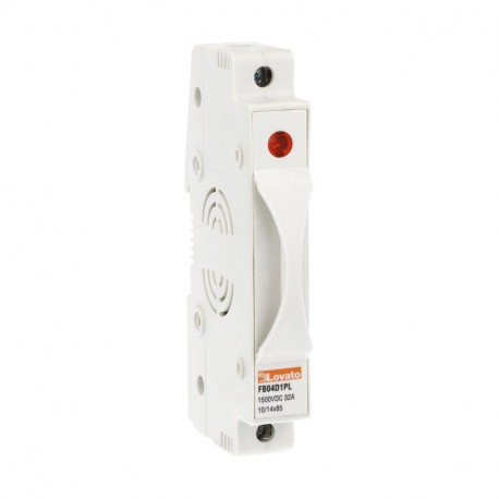FB04D1PL LOVATO Base Portafusible 32A 1 Polo+Ind. 10x85 y 14x85 Apli. Fotovoltaicas