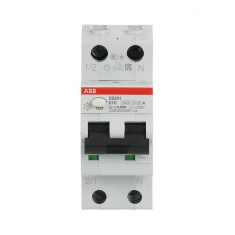 2CSR255180R1104 ABB I.com.DS200 1p+N C 10A A 10kA 30mA