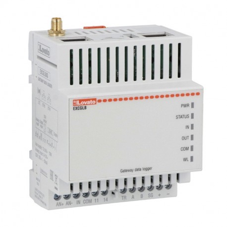 EXCGLB03 LOVATO REGISTRATORE DI DATI GATEWAY, 2X ETHERNET, 4G