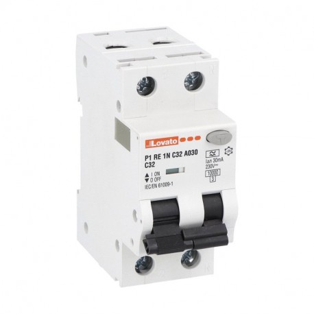 P1RE1NC32A030 LOVATO RCBO 1P+N C 32A IDN 30MA 10KA