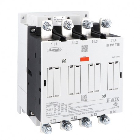 BF195T4E230 LOVATO CONTATOR 4P 275A AC1 100...250VAC/DC