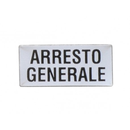 8LM2TAI213 LM2TAI213 LOVATO LABEL WITH TEXT FOR LPX AU100 LEGEND HOLDER, ARRESTO GENERALE